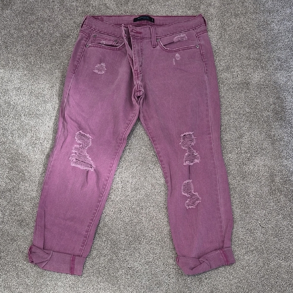 Levi's Denim - Levi's Distressed Rose-Pink Boyfriend Jeans